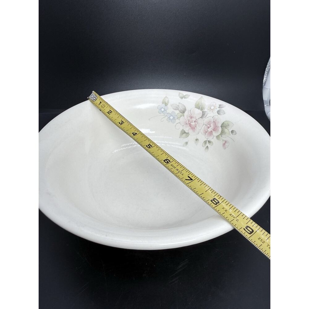 Pfaltzgraff Tea Rose Vegetable Bowl Pink Floral Stoneware Vintage - Picture 2 of 4
